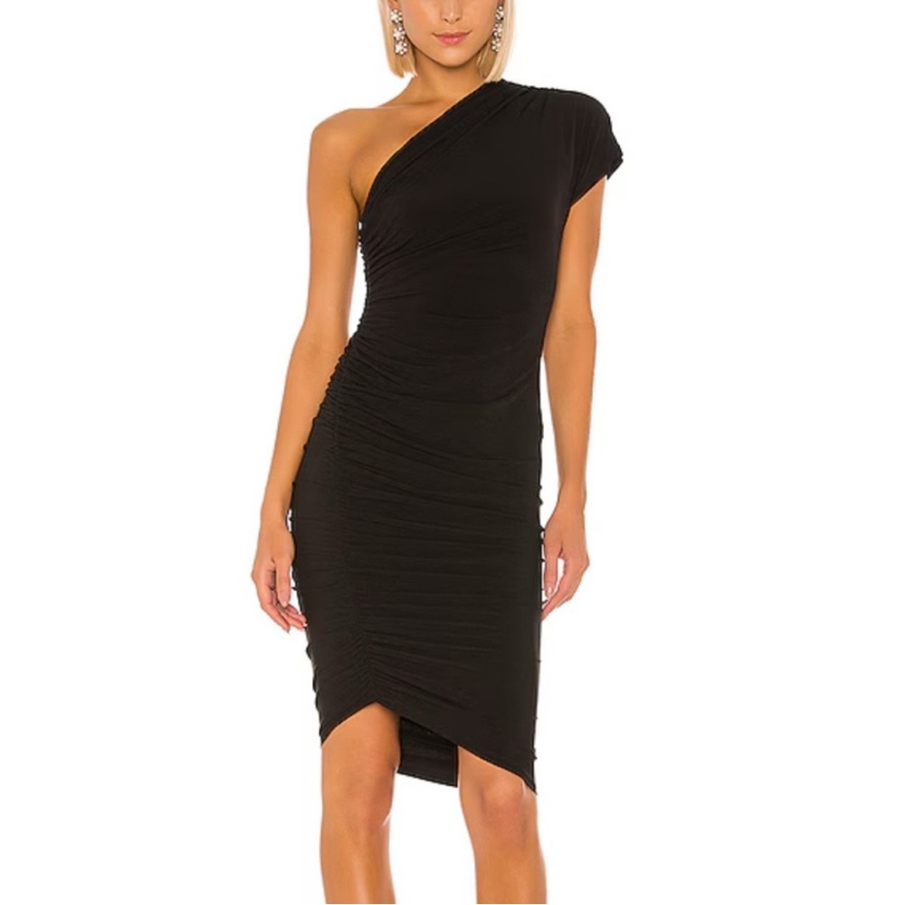 Lover and Friends Black One-Shoulder Dress